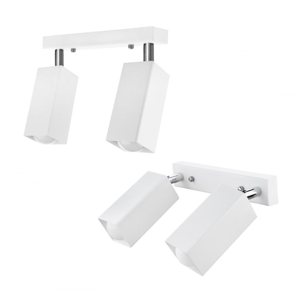 Бра MSK Electric в стиле лофт с поворотным механизмом под лампм Е27 Белый (SQ 1105-2 W) - фото 2