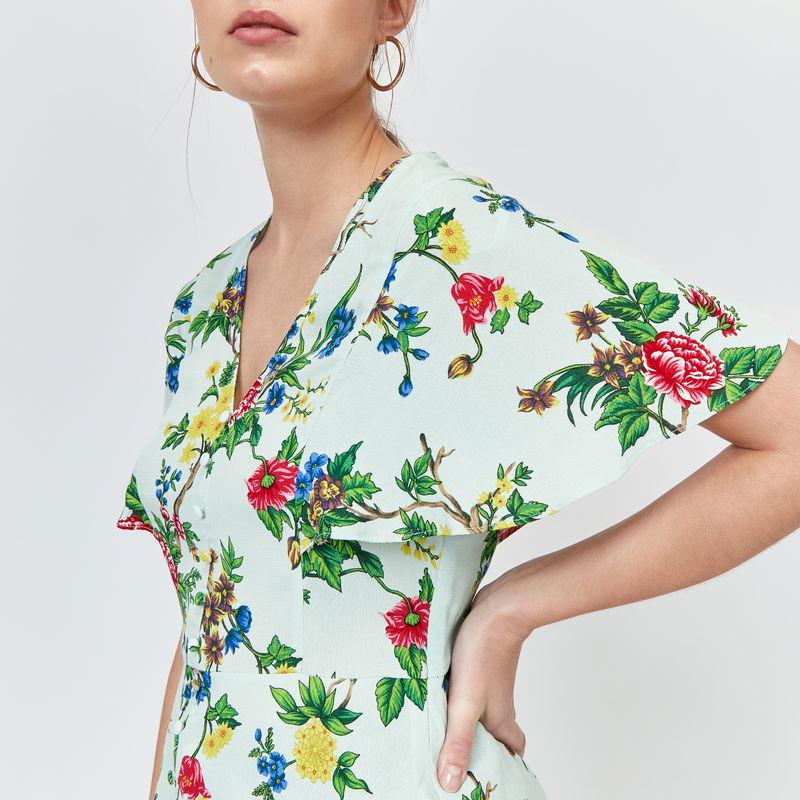 Топ warehouse 62606 34 квіти Зелений (3331109413555) - фото 3 Топ warehouse 62606 34 квіти Зелений (3331109413555) - фото 3