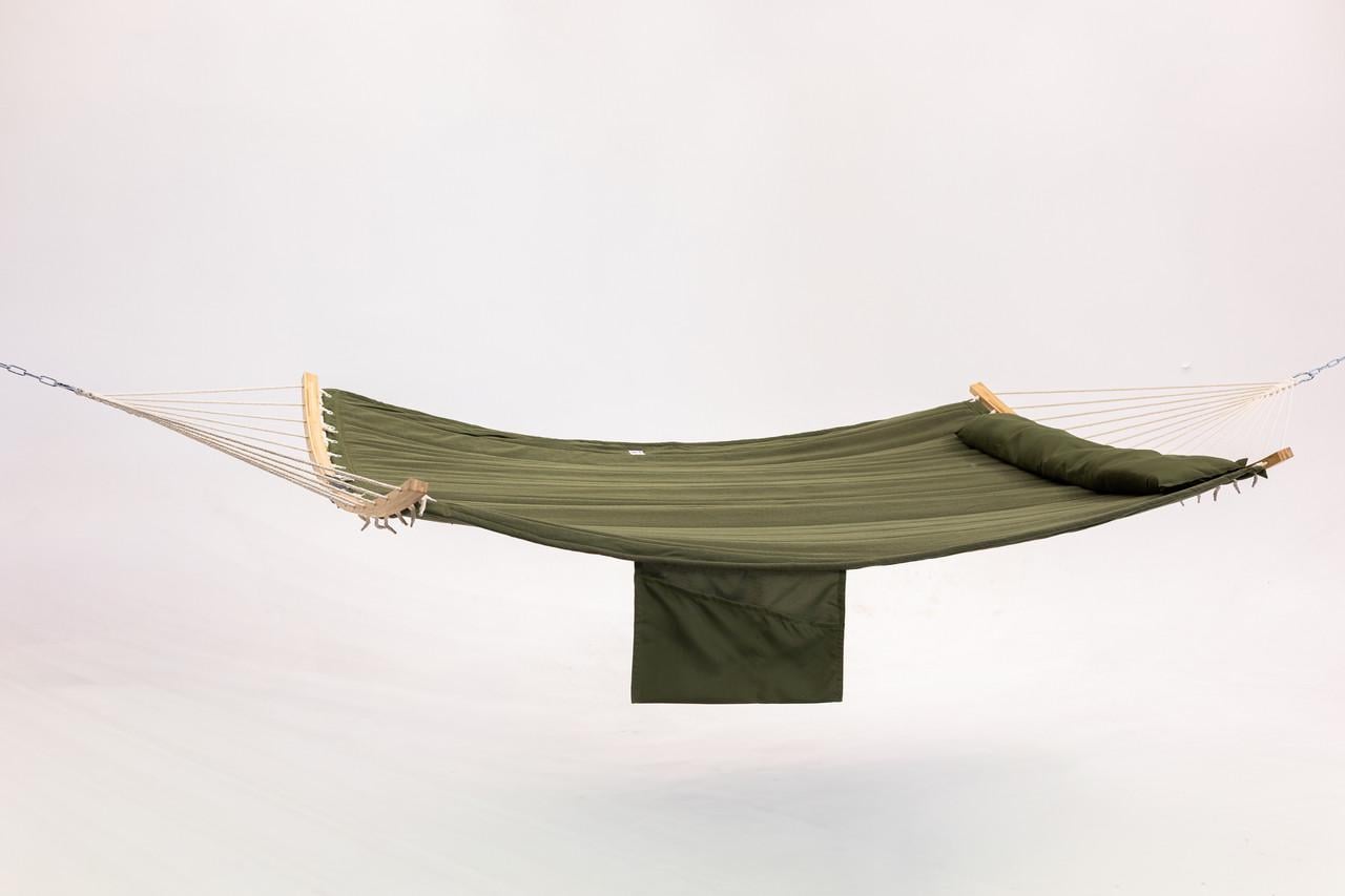 Гамак двухместный Lull с планками/мягким полотном и подушкой 200х140 см до 250 кг Зеленый (32901221) Гамак двухместный Lull с планками/мягким полотном и подушкой 200х140 см до 250 кг Зеленый (32901221)