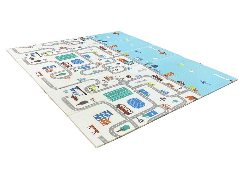 Развивающий коврик детский двухсторонний Лесные животные Н02/Дороги Н26 с сумкой 180х150х1 см (2633749155) - фото 3