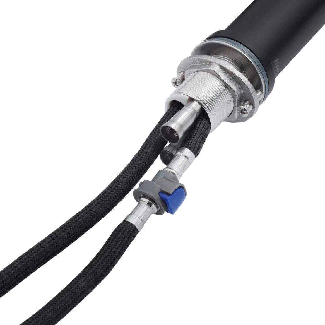 Смеситель для раковины Kroner KRP Edelstahl Klassisch SCH030-T врезной с выдвижным изливом Черный (CV032497) - фото 7