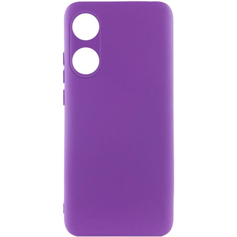 Противоударный чехол Silicone Cover Lakshmi Full Camera (A) для Oppo A58 4G Фиолетовый / Purple