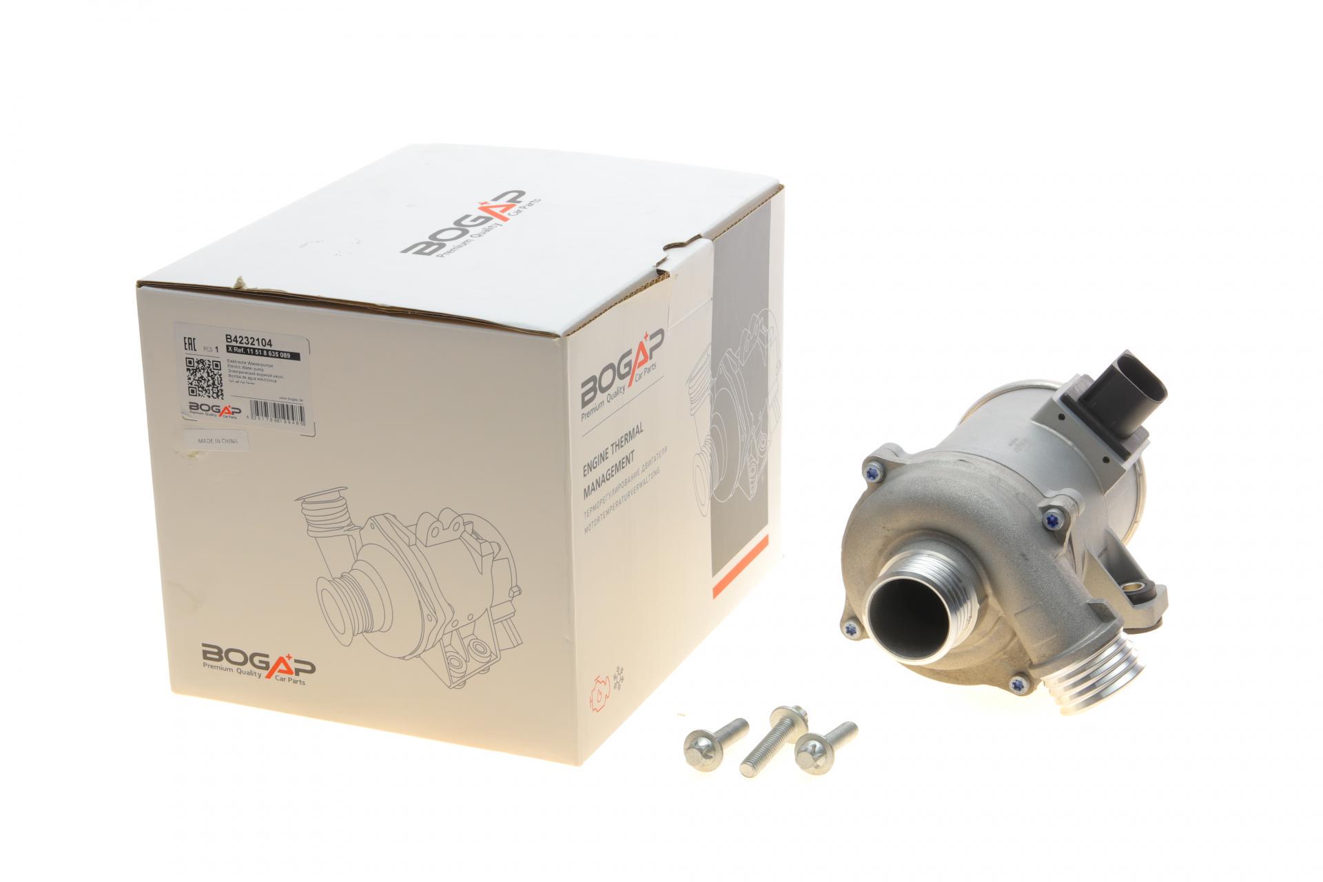 Водяная помпа BOGAP BMW 3 F30/F80/5 F10/X5 F15/F85 11-18 N20 B20A электрическая (B4232104) Водяная помпа BOGAP BMW 3 F30/F80/5 F10/X5 F15/F85 11-18 N20 B20A электрическая (B4232104)