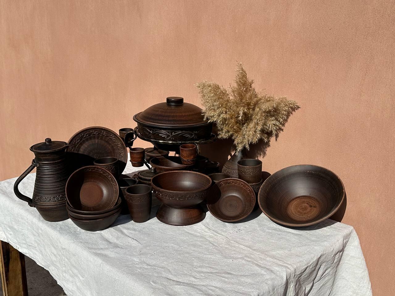 Набір столового посуду Господиня із червоної глини (2577449787) - фото 5