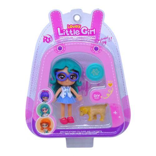 Лялька Little Girl 9 см з тваринкою Бірюзовий (2987476734)