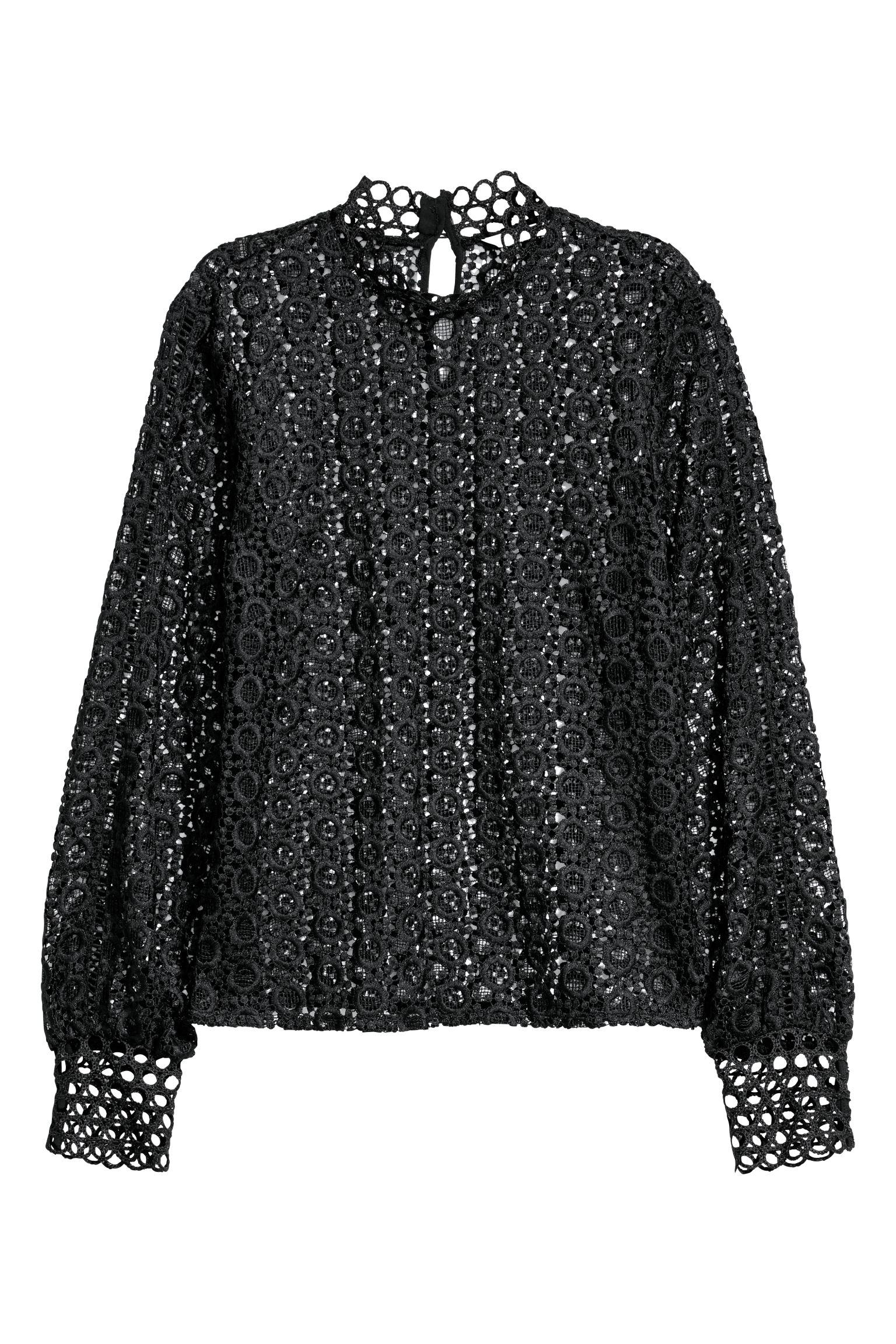 Блуза H&M р. 36 Черный (1611596119)