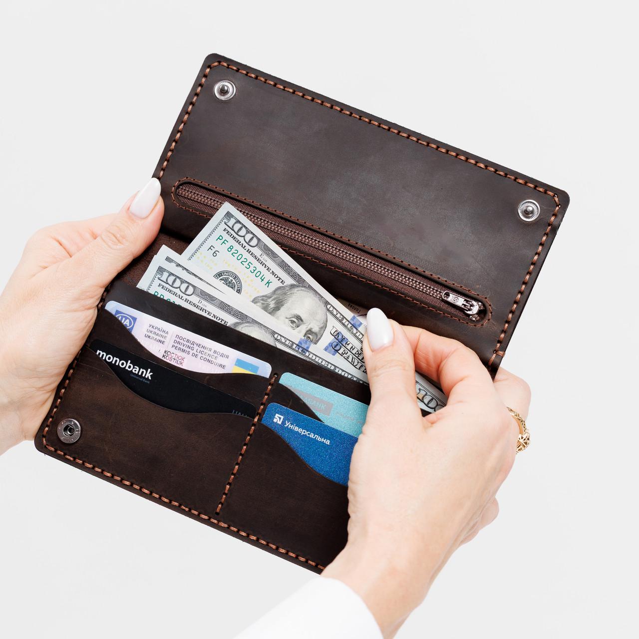 Гаманець шкіряний жіночий EDENA Коричневий (WT-12)