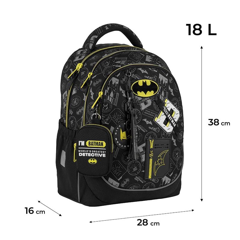 Рюкзак з ортопедичною спинкою для молодших класів KITE Education DC25-700M Batman (000995259) - фото 7 Рюкзак з ортопедичною спинкою для молодших класів KITE Education DC25-700M Batman (000995259) - фото 7