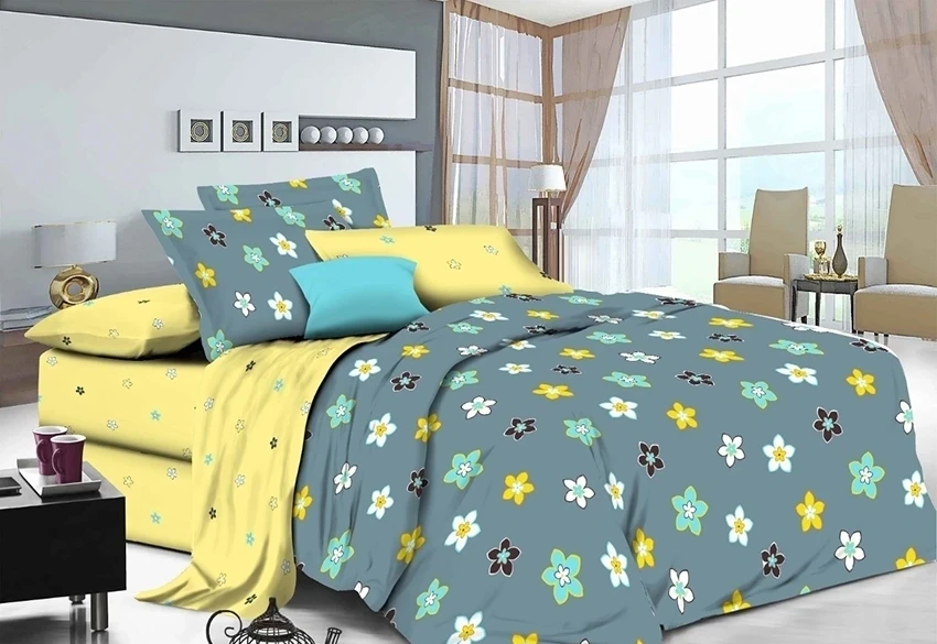 Комплект постельного белья с компаньоном TAG Tekstil R4150 двуспальный (491)