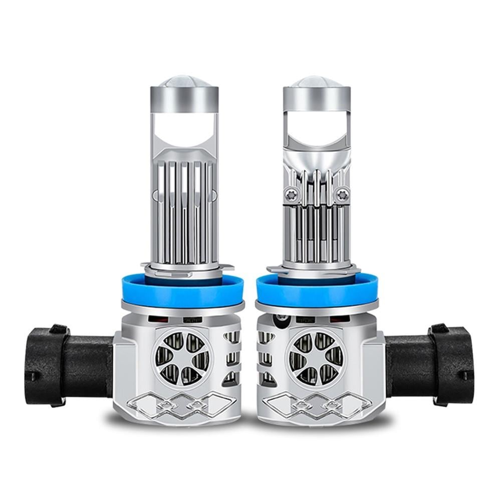 Лампы автомобильные RIAS Y9max H11 80W 5000K LED с линзами (3_06774)