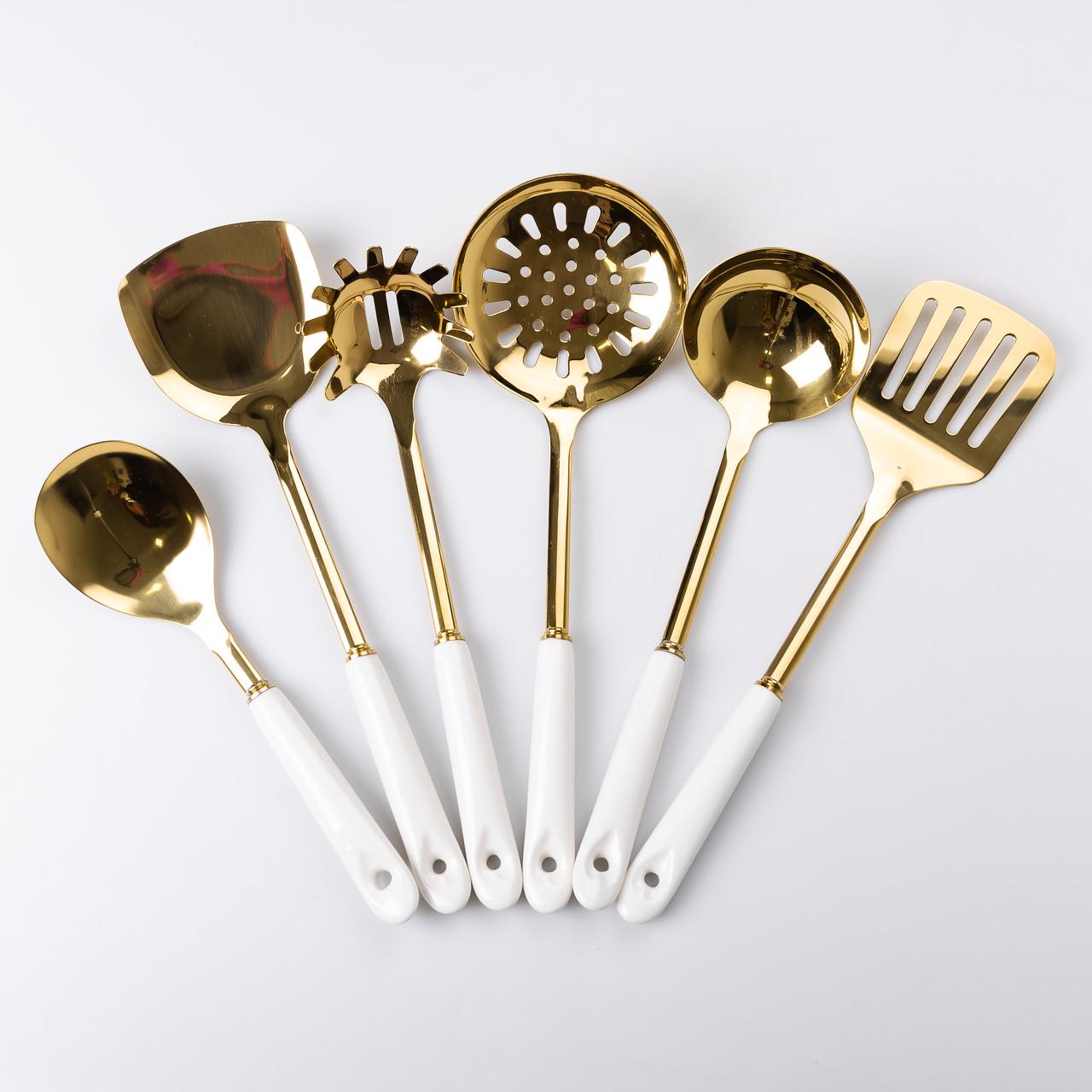 Набор кухонных принадлежностей с керамической ручкой на подставке 6 шт. (HP-20-7) - фото 3 Набор кухонных принадлежностей с керамической ручкой на подставке 6 шт. (HP-20-7) - фото 3