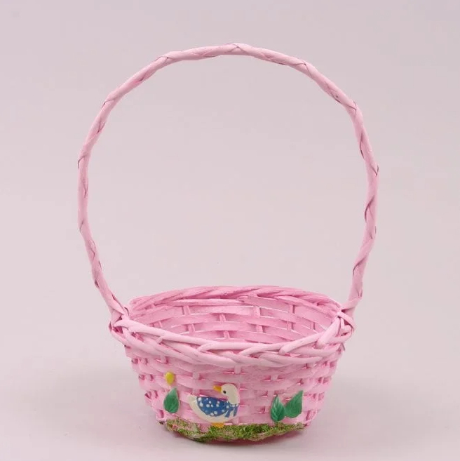 Корзина с лозы Flora Розовый (38009)