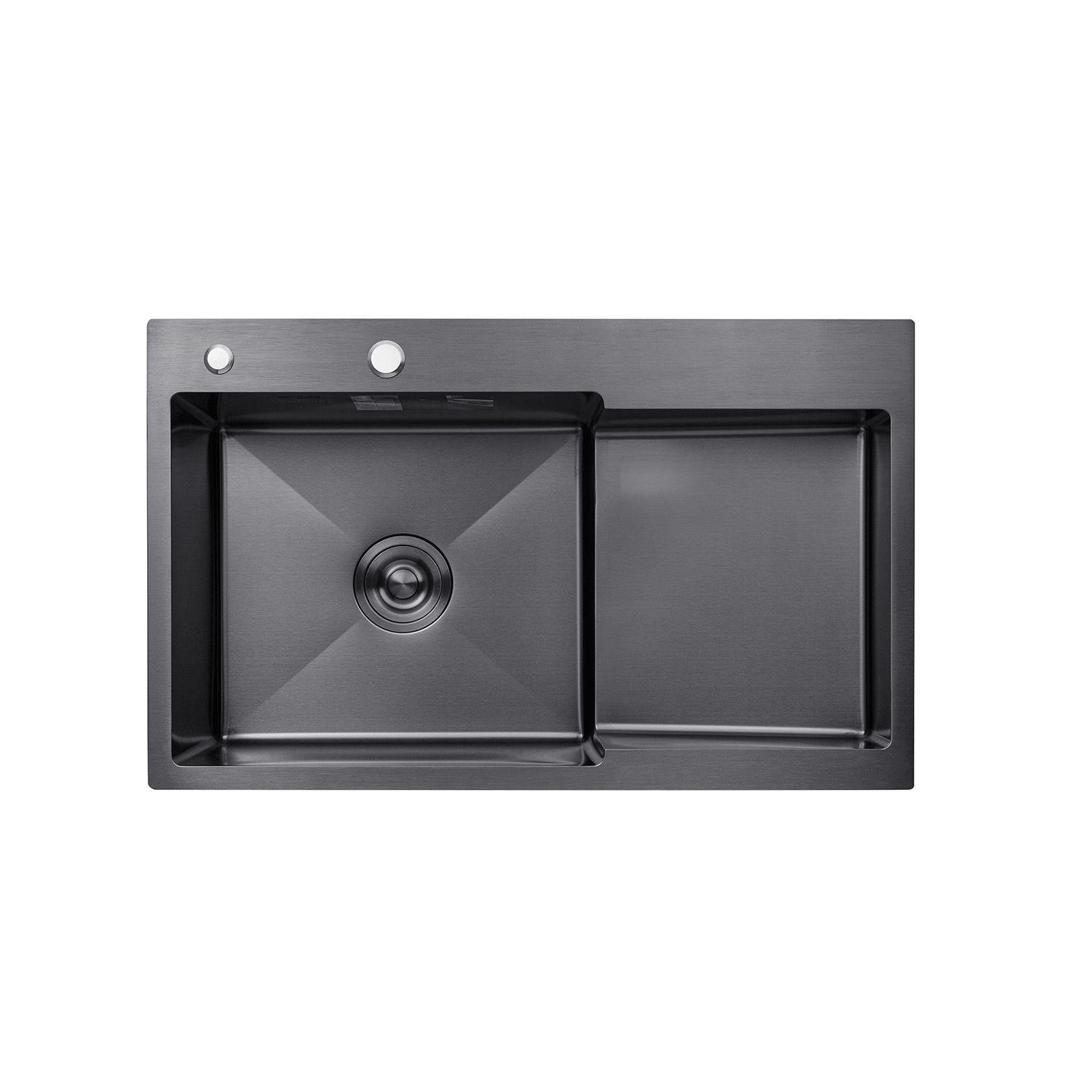 Мойка для кухни Kroner KRP PVD Schwarze 7848LHM 3,0/1,0 мм (CV030023)