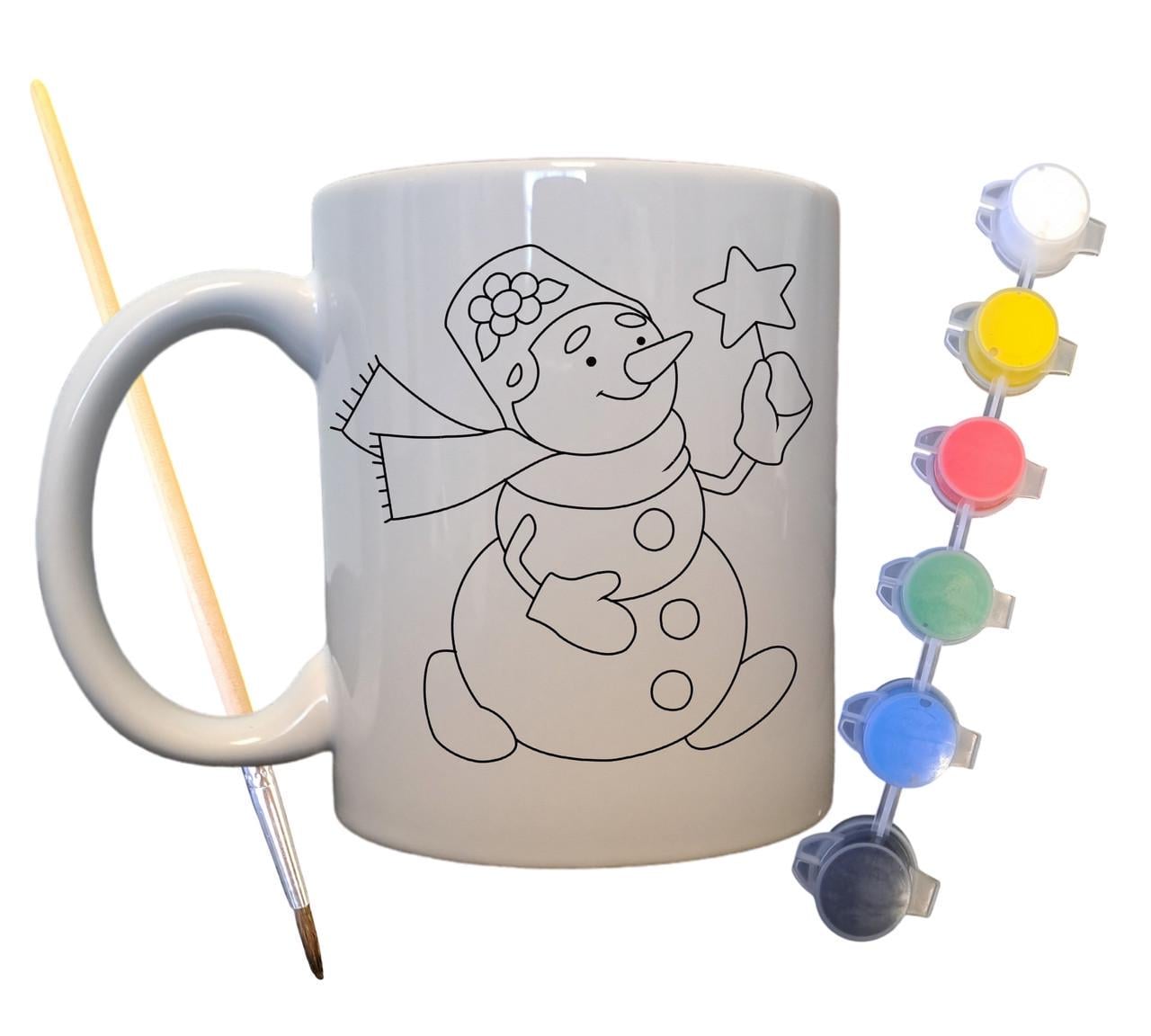 Набор для творчества кружка раскраска Подарки на Новый Год 330 мл Белый (КР0055)