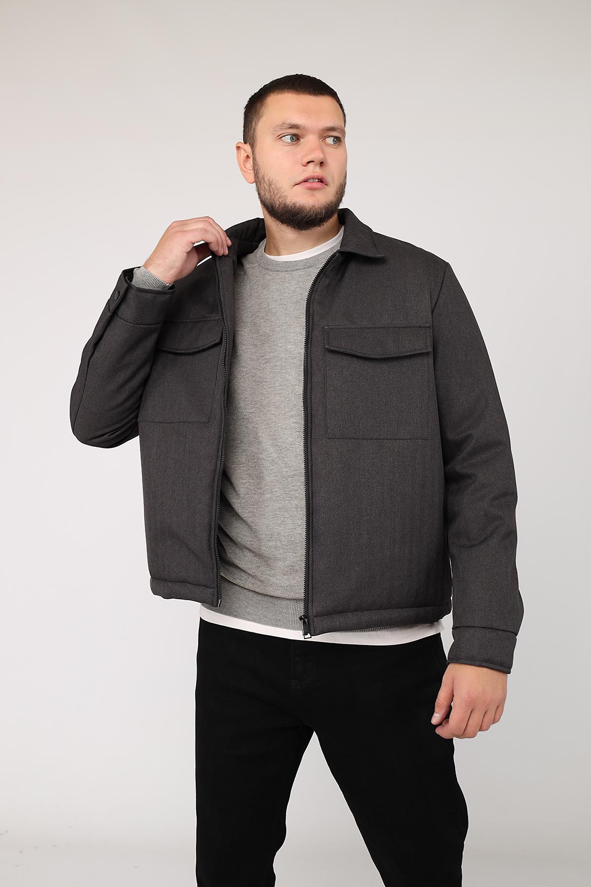 Куртка чоловіча демісезонна ЦБ-00282734 р. 54 Темно-сірий (29080026)
