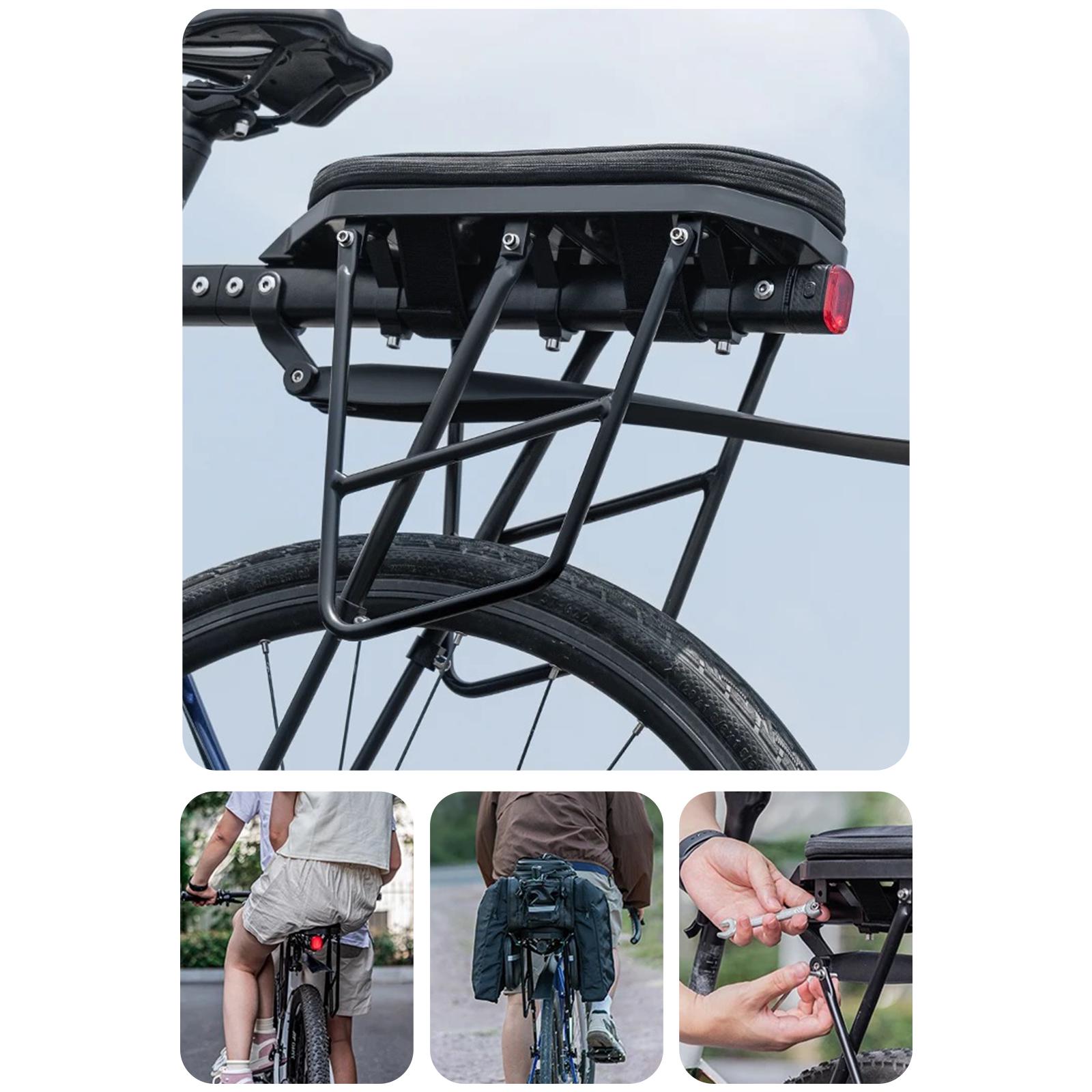 Багажник на велосипед с крылом и местом для фонариков ROCKBROS RBHJ для 26-29" Черный (RB-RBHJ-1-5523) - фото 9