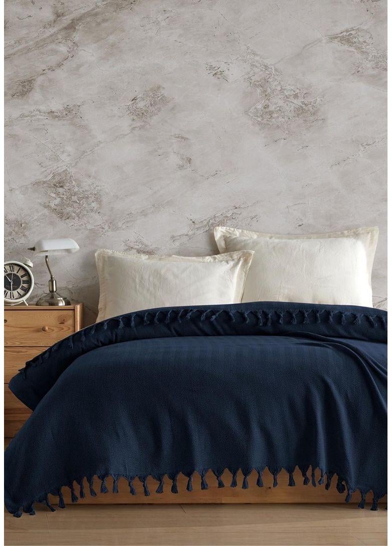 Плед-покривало SARRA бавовна євро 200x230 см Темно-синій (TC303376073) Плед-покривало SARRA бавовна євро 200x230 см Темно-синій (TC303376073)