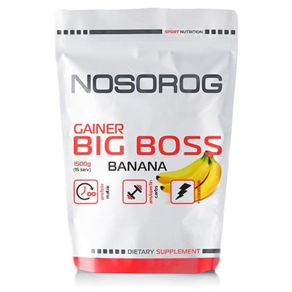 Гейнер Nosorog Nutrition Big Boss 1500 g /15 servings/ Banana