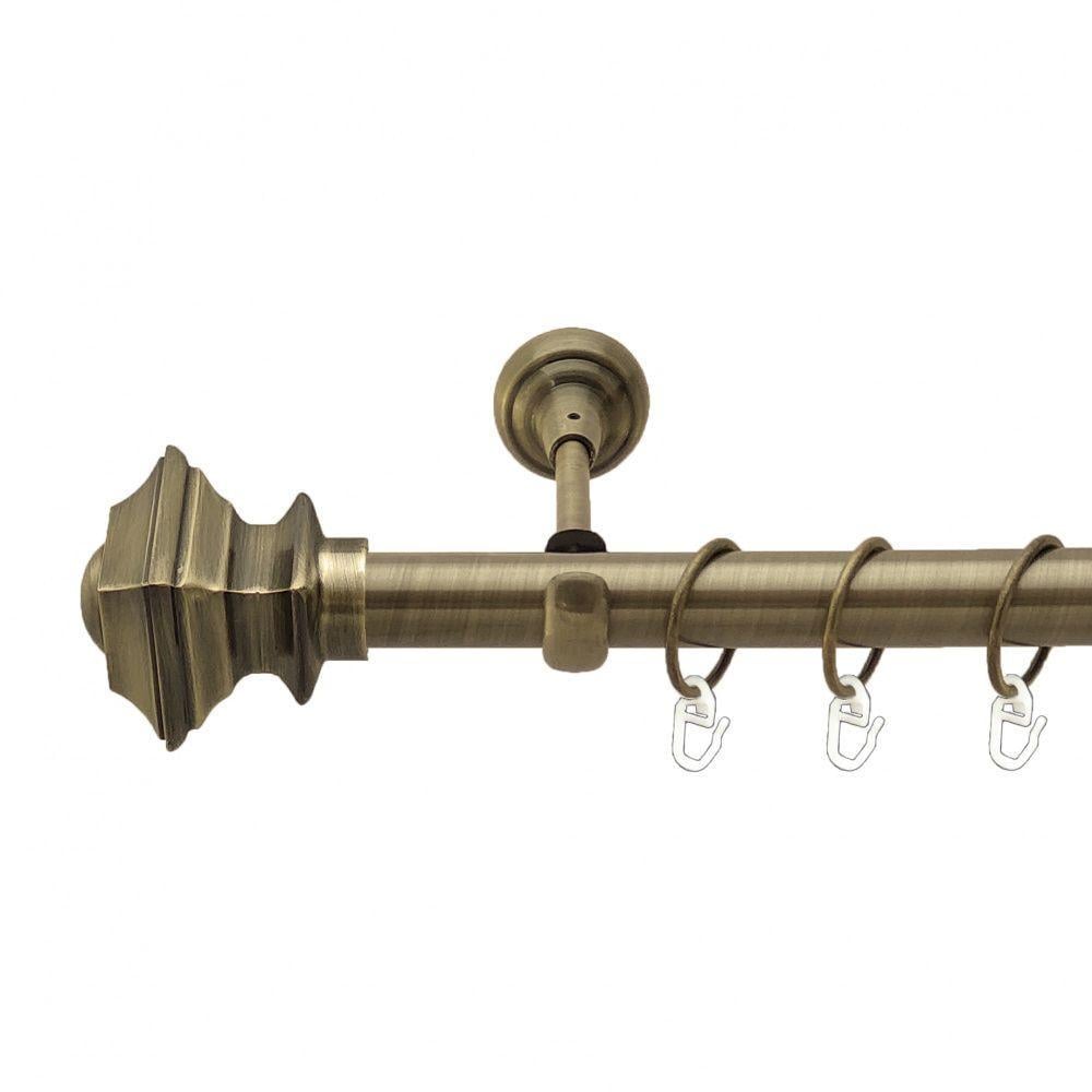 Карниз Orvit Борджеза однорядный гладкий 25 мм 200 см Антик (4223951)