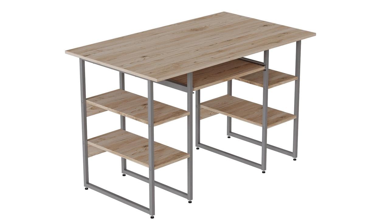 Компьютерный стол Ferrum-decor Тим ДСП 32 мм 75x140x70 см Серый/Дуб Сан-Марино (FRD-101905)