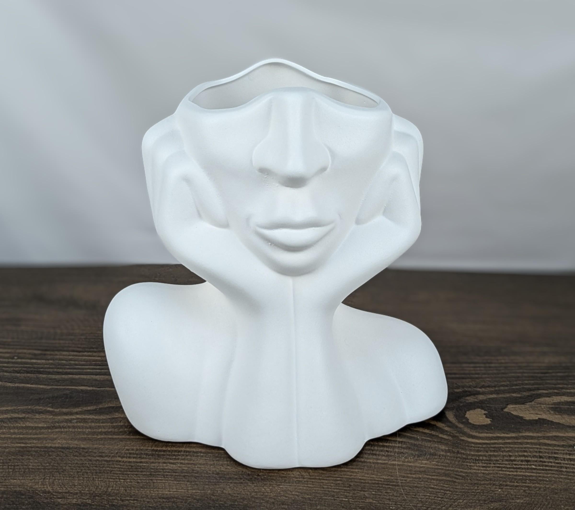 Ваза Nana ceramics Леді 22 см муар Білий