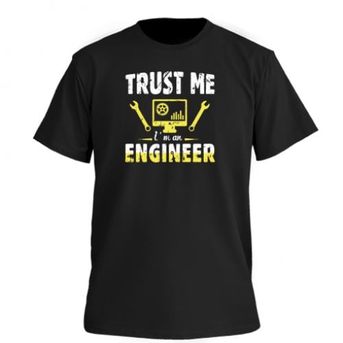 Футболка мужская Owi Premium Trust me im an engineer XL Черный (15014570-2-174197-XL)