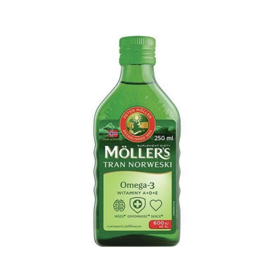 Рыбий жир с яблочным вкусом Mollers Omega-3 250 мл (15174987) - фото 1