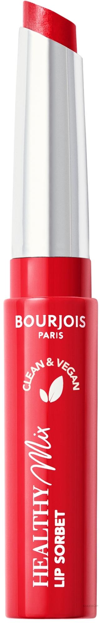 Бальзам для губ оттеночный BOURJOIS Healthy Mix Lip Sorbet 1,7 г №02 Red Freshing (380089)