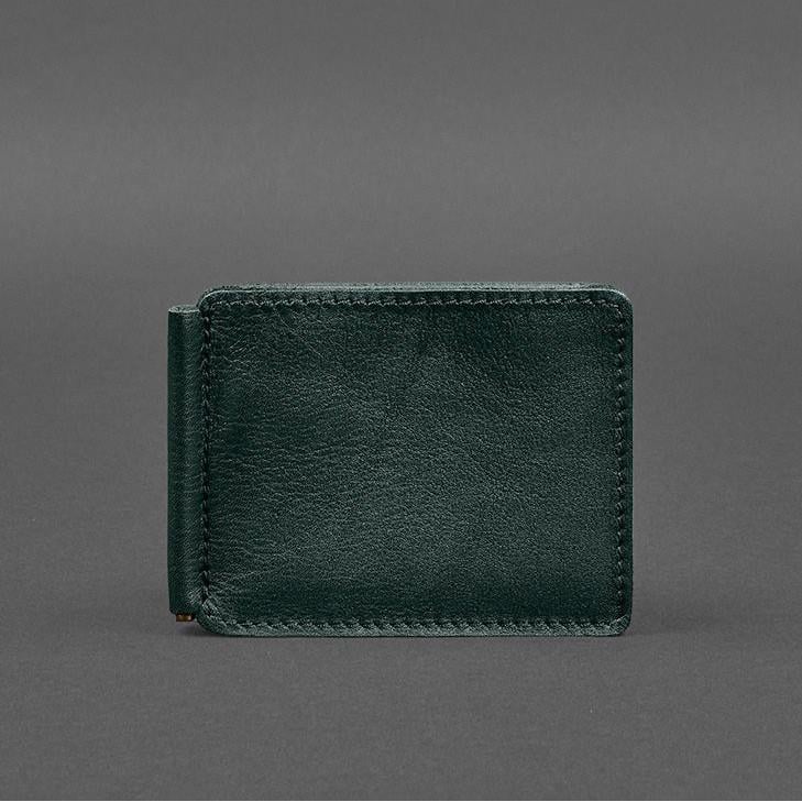 Портмоне шкіряне 13.0 затискач краст Зелений (A-028274)