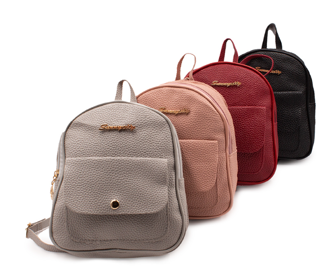 Городские рюкзак женский Mini Backpack на одно отделение 7х22х19 см Красный (MS-14112) - фото 4