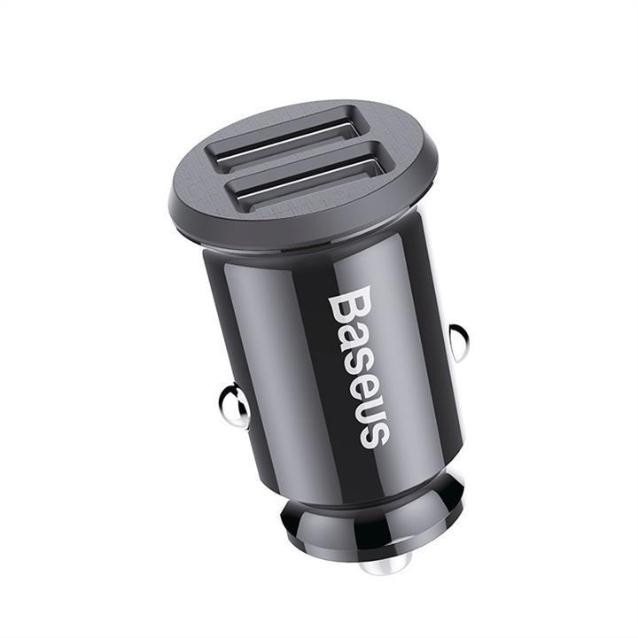 Автомобильное зарядное устройство Baseus Grain Car Charger адаптер для телефона в машину Black - фото 2