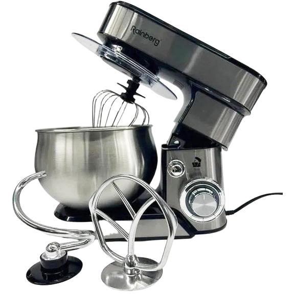 Міксер-тістоміс стаціонарний кухонний Rainberg RB-8086 з металевою чашею планетарний 5 л 3800 Вт (13355386)