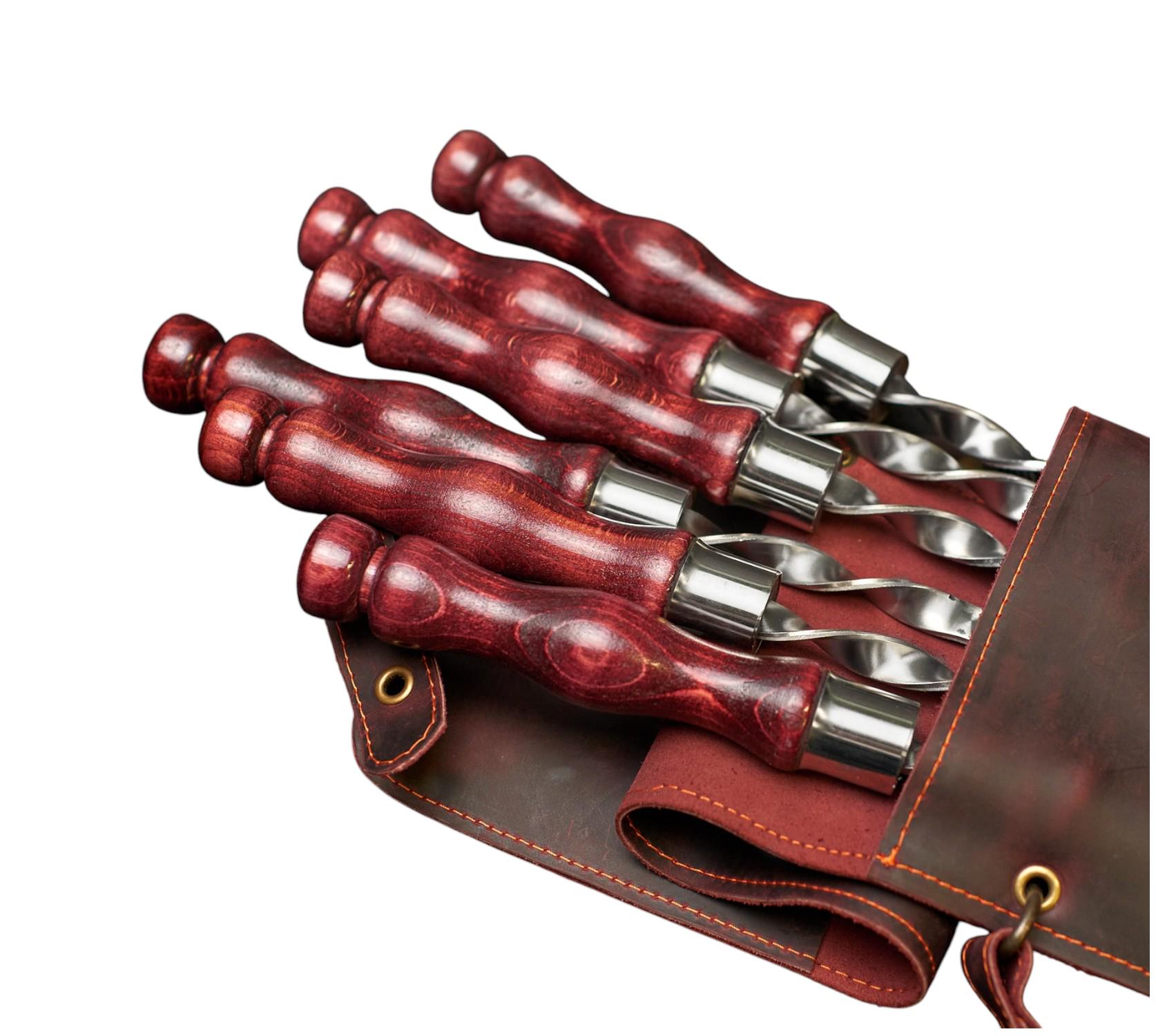 Комплект для грилю та шашлику в шкіряному чохлі (2573890125) - фото 2 Комплект для грилю та шашлику в шкіряному чохлі (2573890125) - фото 2