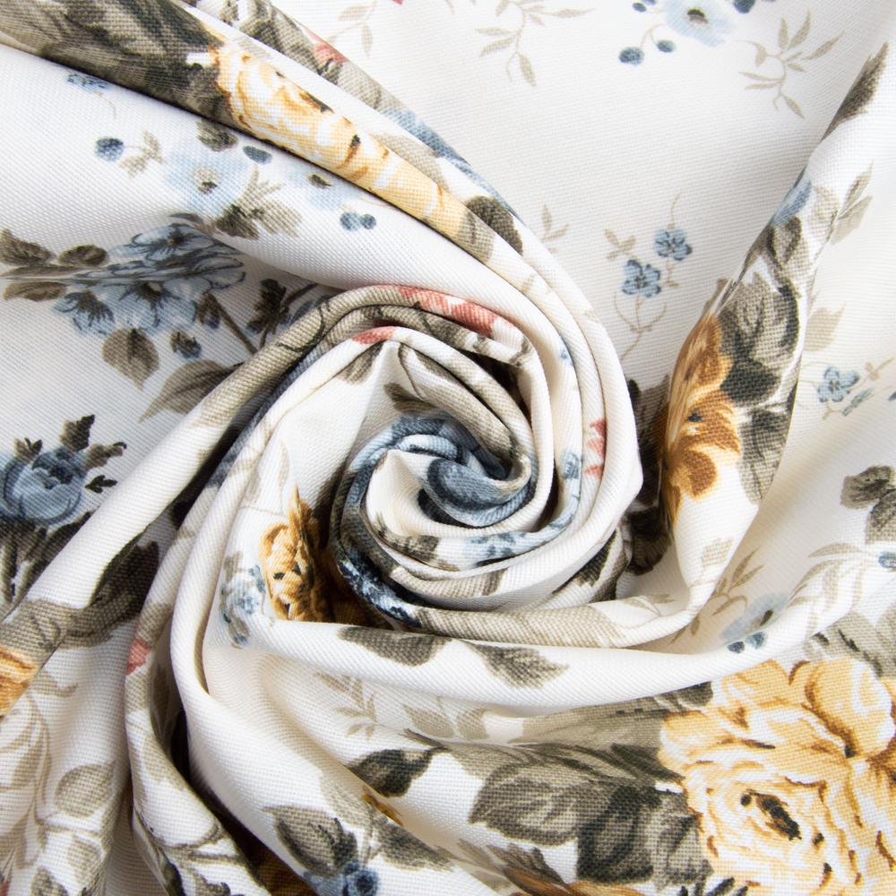 Ткань декоративная Фаина V-5 с водоотталкивающей пропиткой Деним/Беж (25558)