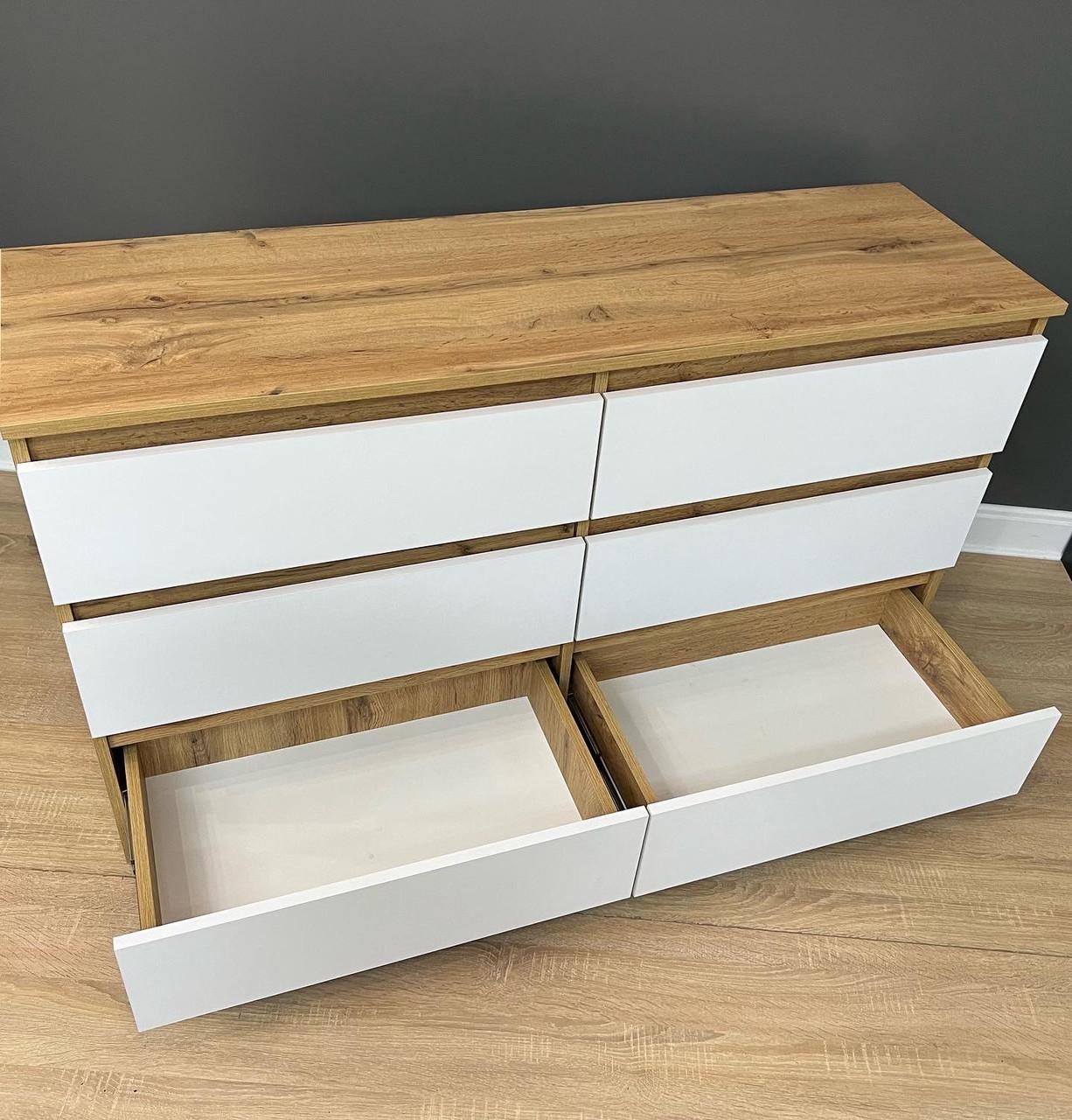 Комод Kvatro 130 6 шухляд 1300х750х400 мм Дуб Аппалачі/ Німфея альба - фото 8 Комод Kvatro 130 6 шухляд 1300х750х400 мм Дуб Аппалачі/ Німфея альба - фото 8