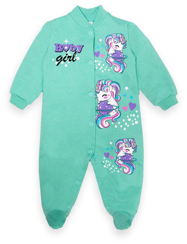 Комбинезон детский хлопковый для девочки Gabbi КВ-22-2-12 Pony 74 см Мятный (13293) Комбинезон детский хлопковый для девочки Gabbi КВ-22-2-12 Pony 74 см Мятный (13293)