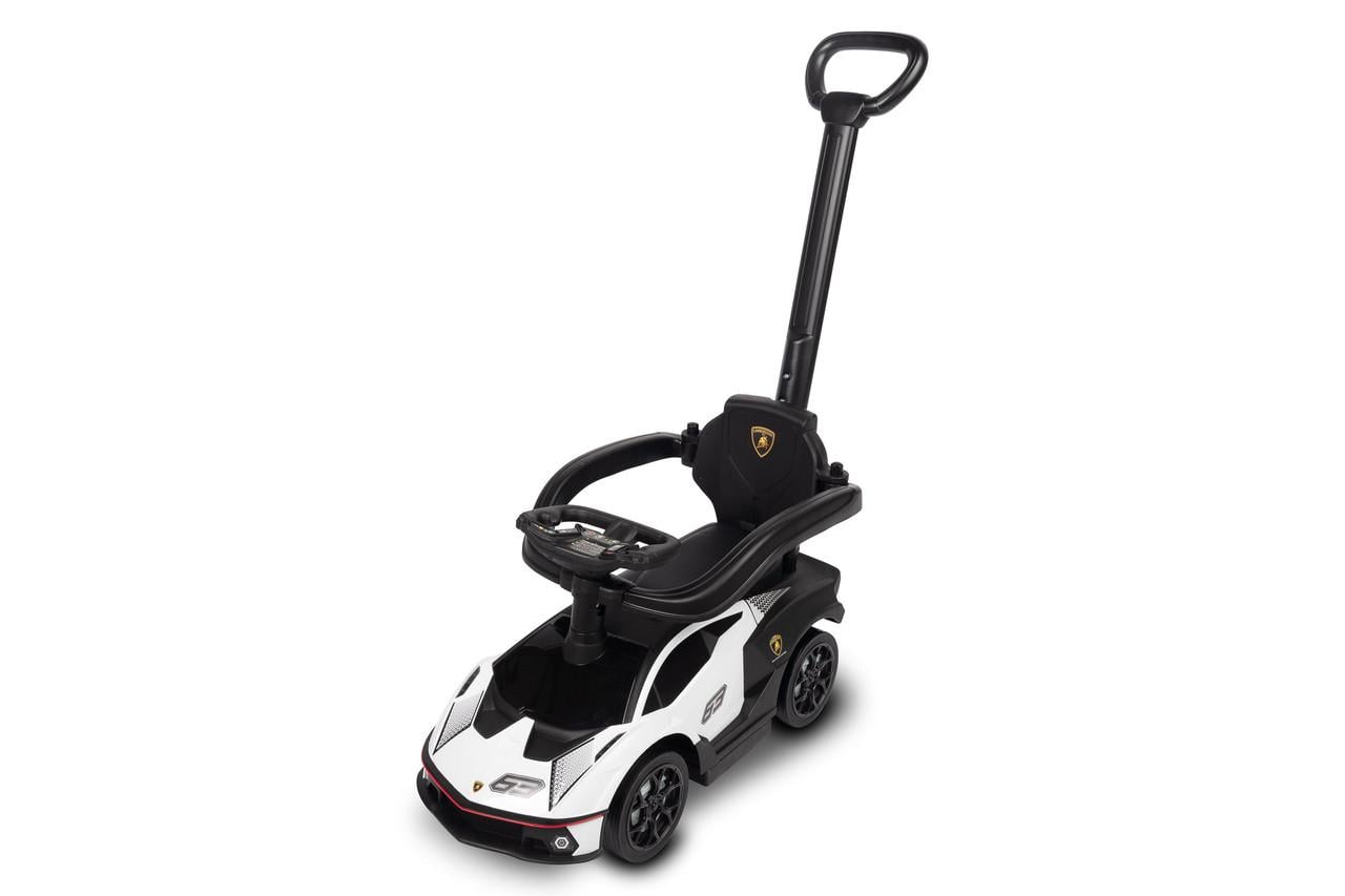 Машинка для катания Caretero Toyz Lamborghini Essenza с родительской ручкой White (1682625173)