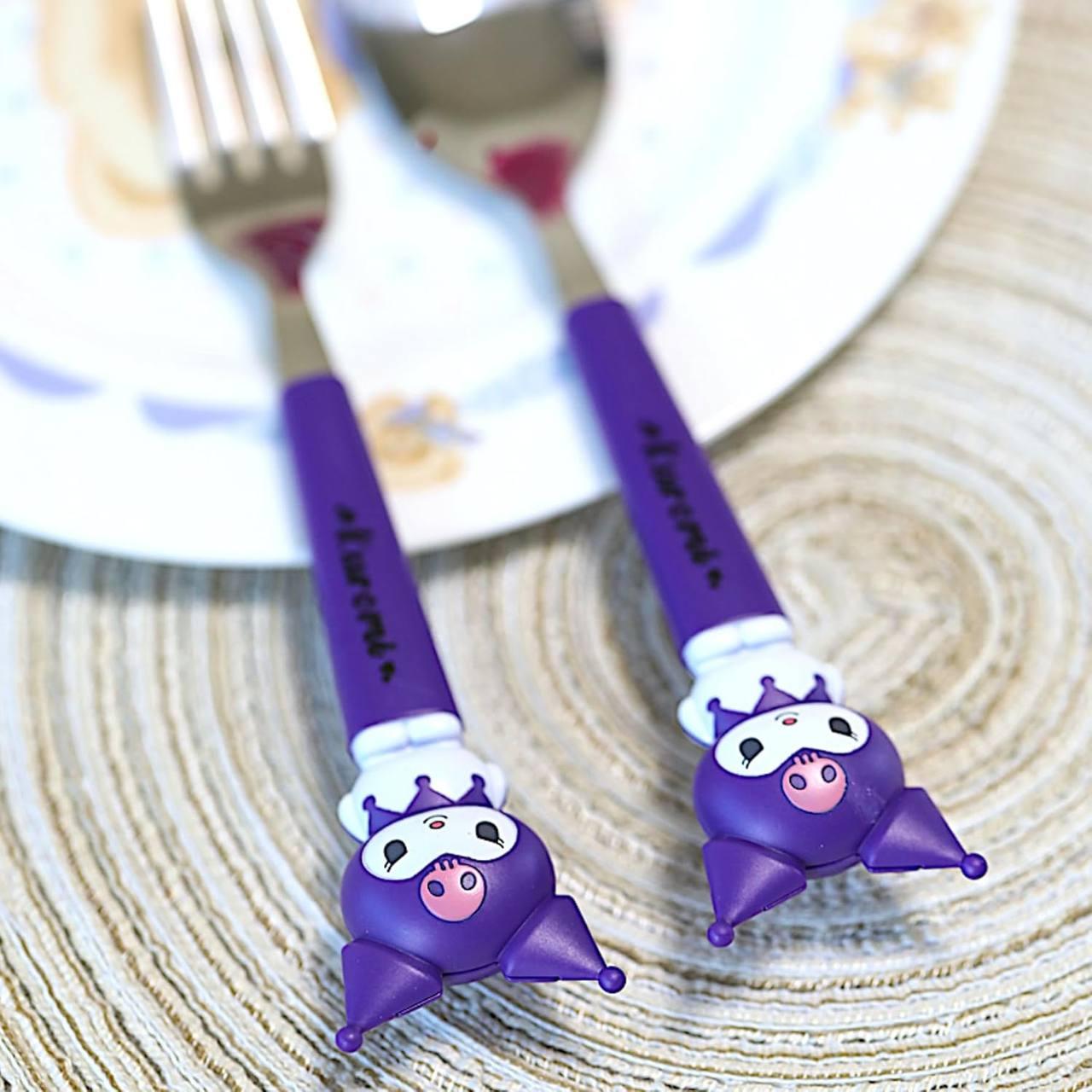 Набор детских столовых приборов Kuromi ложка/вилка с контейнером для хранения Фиолетовый (2513535273) - фото 5 Набор детских столовых приборов Kuromi ложка/вилка с контейнером для хранения Фиолетовый (2513535273) - фото 5