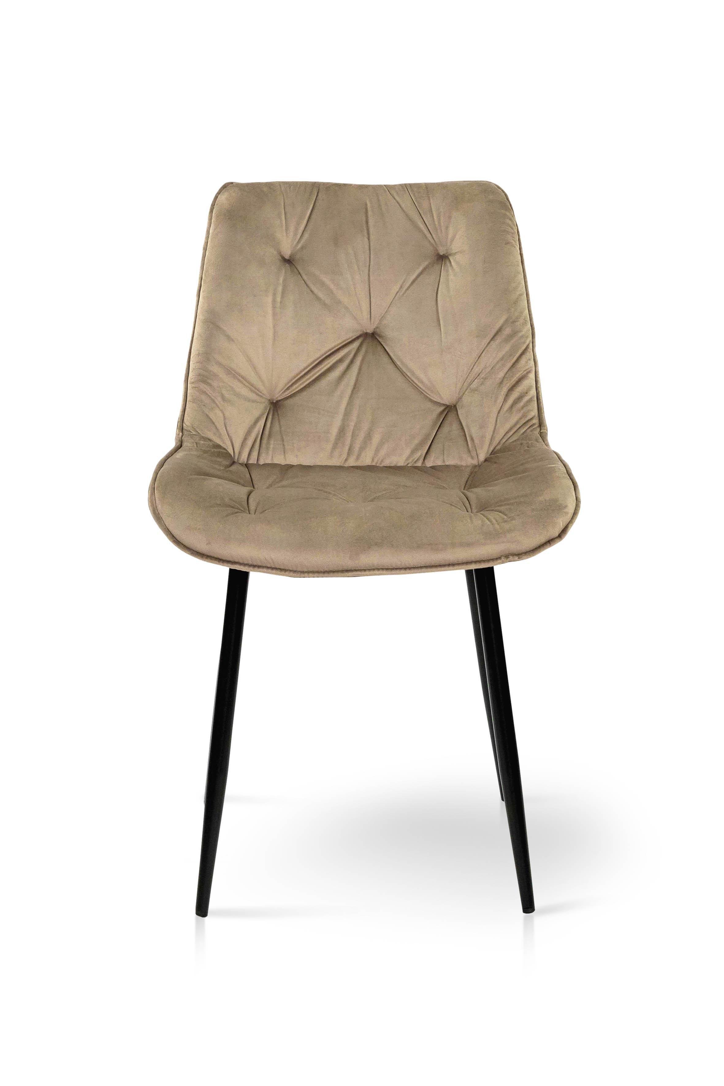 Стілець для кухні та вітальні ГРЕЙС Прадо 490х890х500 мм Чорний/Мокрий пісок (GAА0056388)