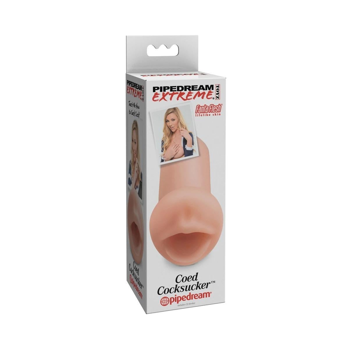 Мастурбатор рот Pipedream PDX Extreme PET Coed Cocksucker Бежевый (PD5428300000)