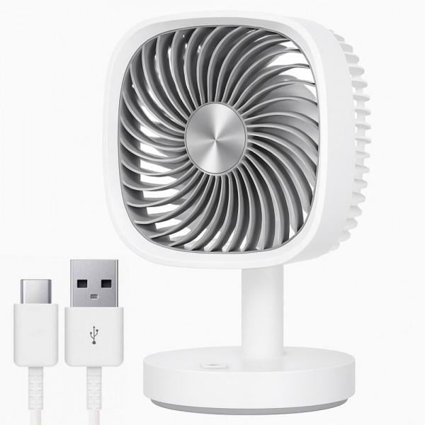 Вентилятор аккумуляторный настольный YS-2261 3 скорости/1200 мАч/USB зарядка Белый Вентилятор аккумуляторный настольный YS-2261 3 скорости/1200 мАч/USB зарядка Белый