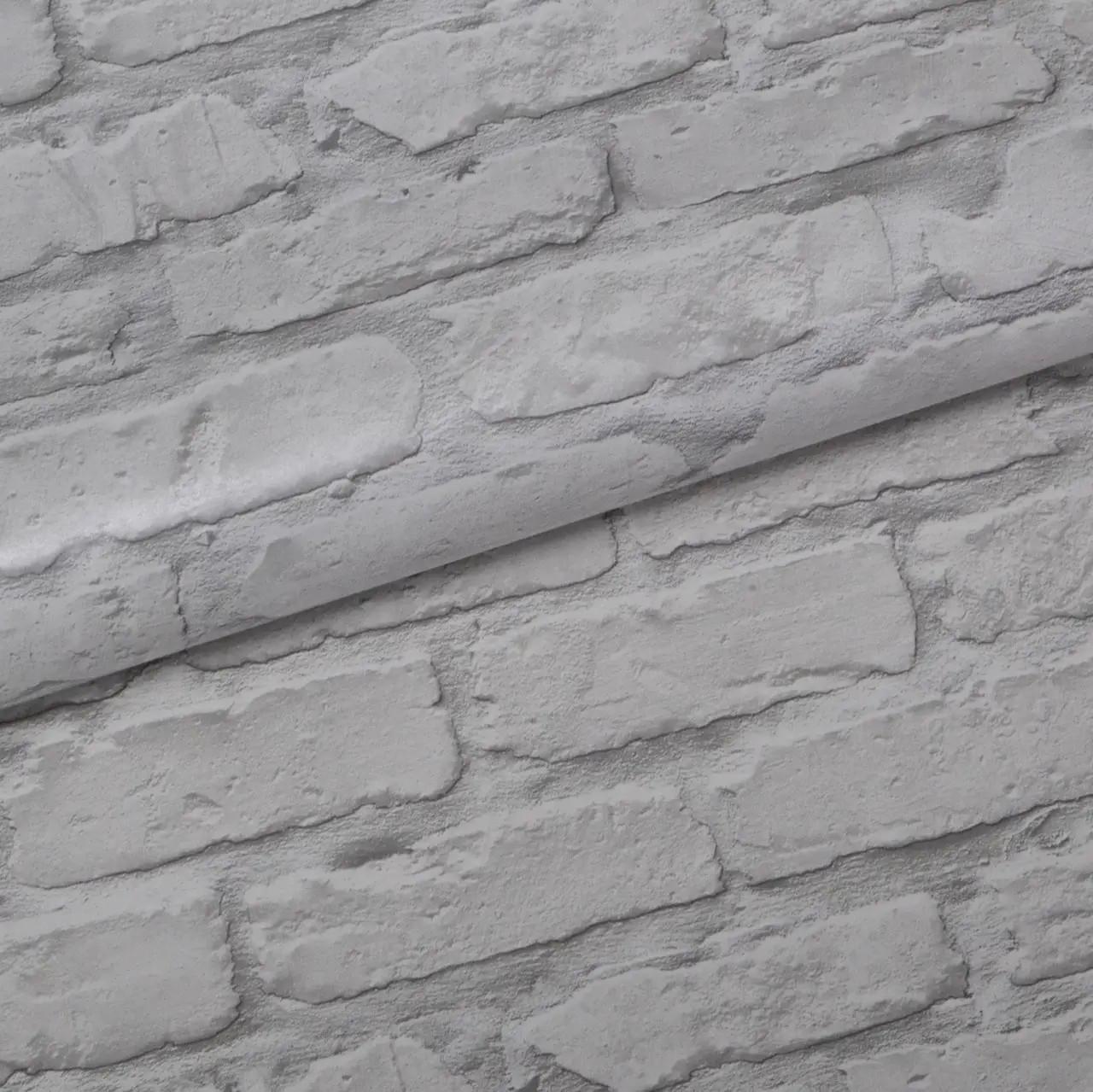 Обои бумажные влагостойкие Континент Кирпичи 2 Белый/Серый шов (2190) - фото 4 Обои бумажные влагостойкие Континент Кирпичи 2 Белый/Серый шов (2190) - фото 4