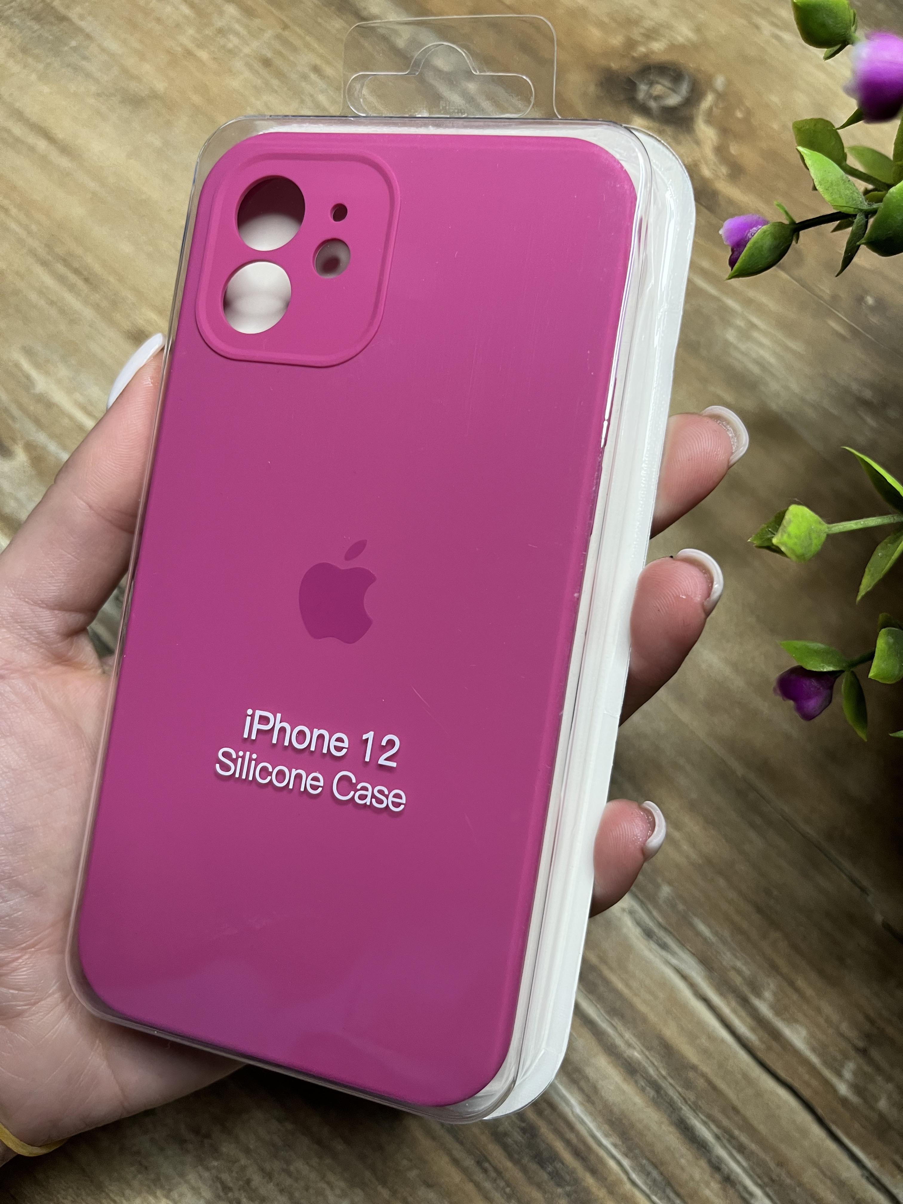 Чехол накладка на iPhone (Айфон) 12 квадратные борта silicone case full camera Apple Чехол накладка на iPhone (Айфон) 12 квадратные борта silicone case full camera Apple