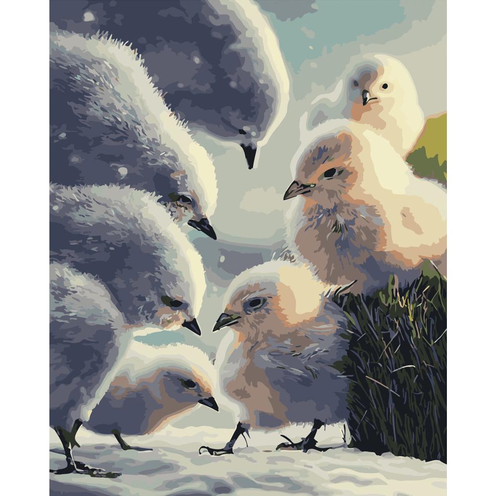 Картина по номерам Strateg Премиум Пернатые друзья 40х50 см (GS253)