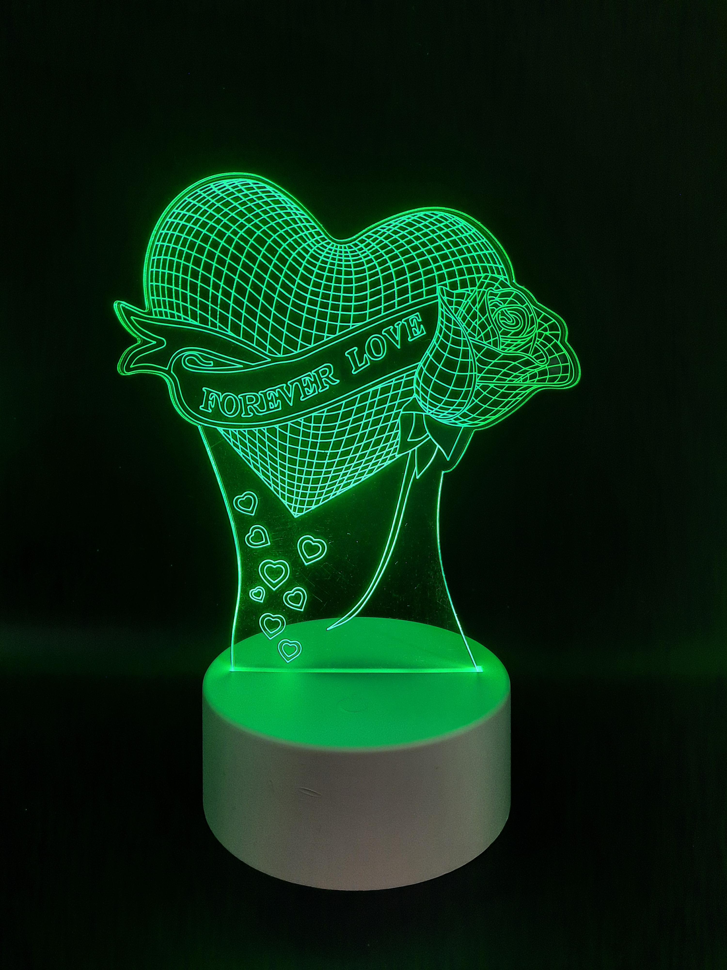 Нічник LED 3D Love Forever 16 кольорів - фото 3