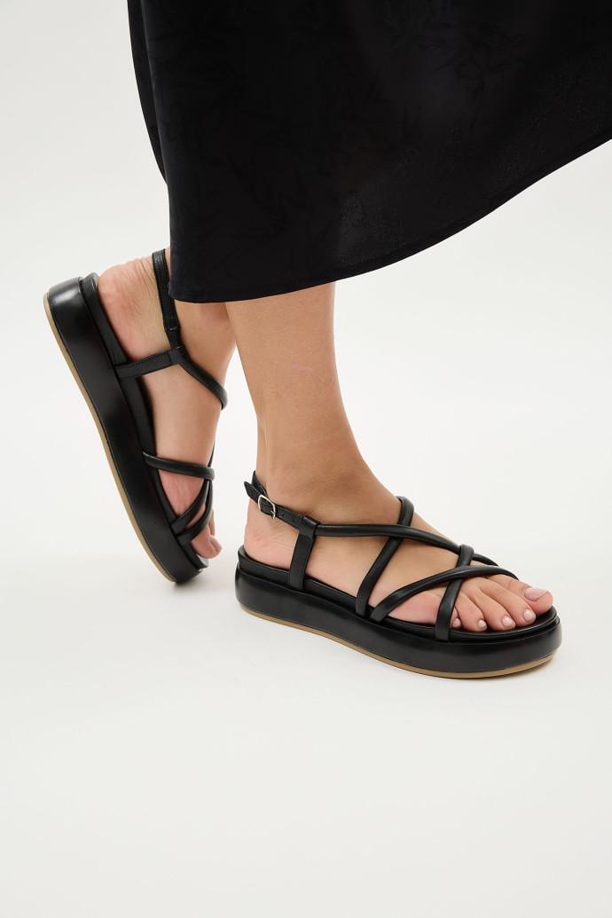 Босоножки женские LONZA кожаные р. 39 Черный (199873) - фото 4