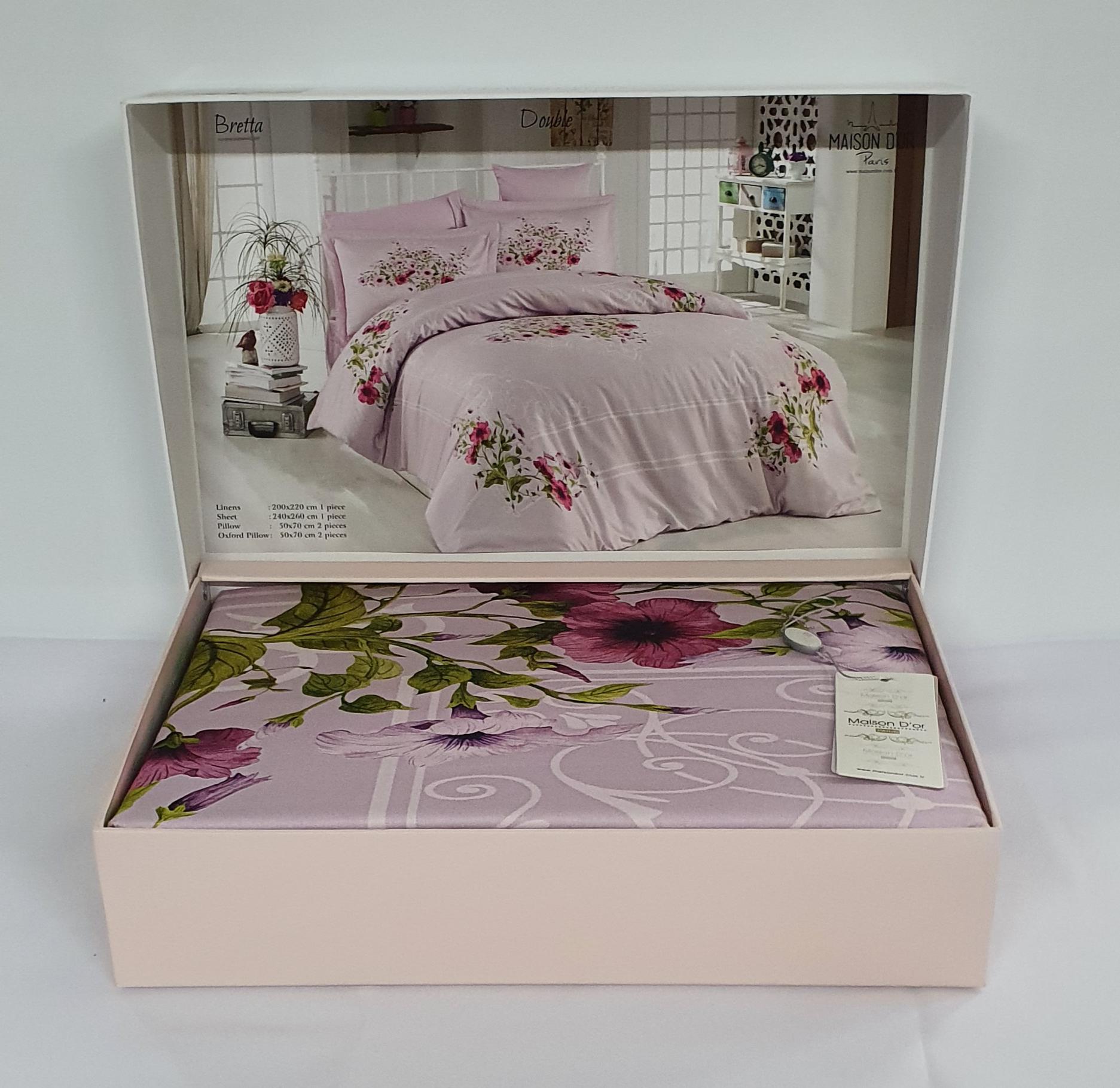 Комплект постельного белья Maison D'or Cатин 200х220 Bretta/Rose (02MD200220SkBretta05)