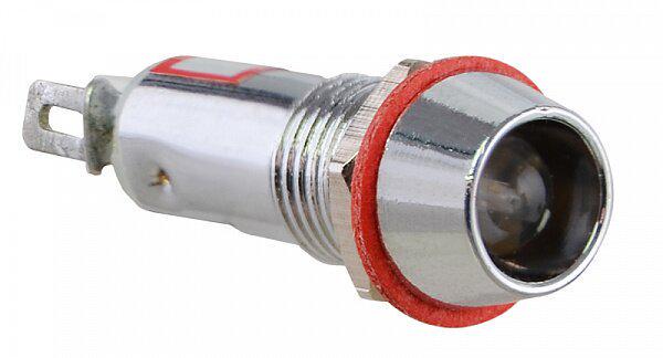 Лампа сигнальная АСКО-Укрем AD22C-8 8 мм LED 220 V AC металл Белый (A0140030107)