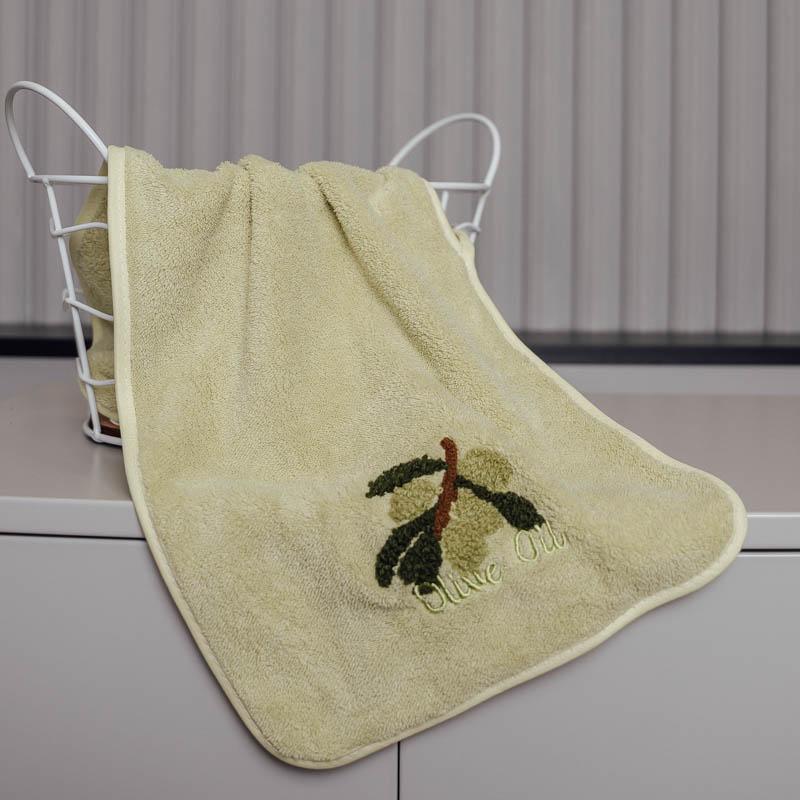 Полотенце для рук Дубовый лист фибра 25х50 см Светло-зеленый (88274)