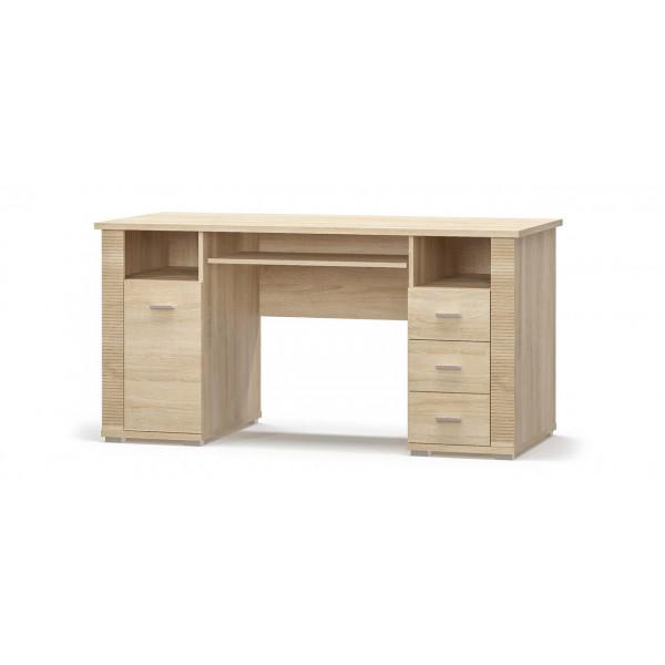 Компьютерный стол письменный Гресс 1Д3Ш/150x675x760 из ДСП цвет Дуб самоа Мебель Сервис